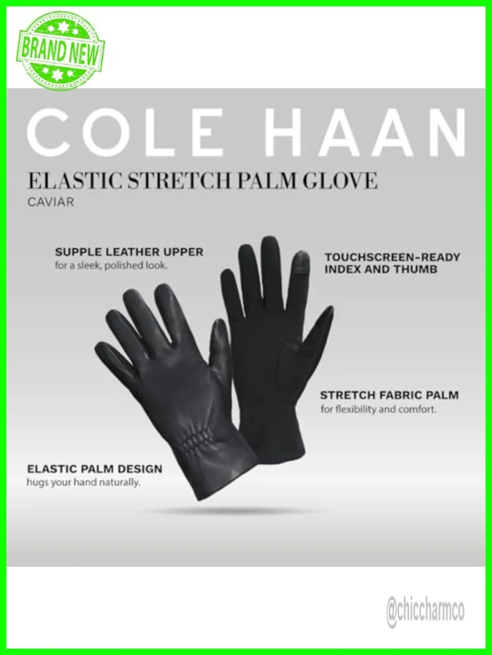 Women's Leather Gloves with Touchscreen Fingertips & Elastic Stretch Palm -